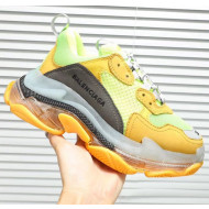 Balenciaga Triple S Clear Outsole Sneakers Yellow/Green/Grey 2019