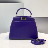 Fendi Peekaboo Mini Lambskin Bag Violet Purple 2021 2590