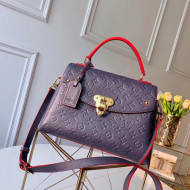 Louis Vuitton Monogram Empreinte Leather Georges MM Bag Navy Blue M53945