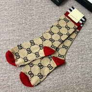 Gucci GG Medium Socks Gold/Red 2019