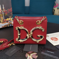 Dolce&Gabbana Small DG Girls Top Handle Bag in Calfskin Red 2020