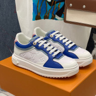 Louis Vuitton Time Out Sneaker in Monogram-embossed Leather White/Blue 2022