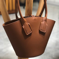 Bottega Veneta Small Basket Tote in Smooth Calfskin Brown 2019