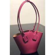 Bottega Veneta Small Basket Tote in Smooth Calfskin Pink 2019