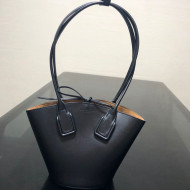 Bottega Veneta Small Basket Tote in Smooth Calfskin Black 2019