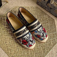 Dior Granville Espadrilles in Muliticolor Mille Fleurs Embroidered Cotton 2021