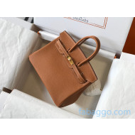 Hermes Birkin Bag 25cm in Epsom Calfskin Brown/Gold (Half Handmade) 2021