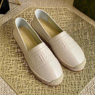 Dior Granville Espadrilles in White Embossed Lambskin 2021