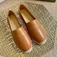 Dior Granville Espadrilles in Tan Brown Embossed Lambskin 2021