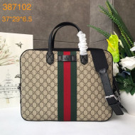 Gucci GG Canvas Briefcase ‎387102 Beige 2021