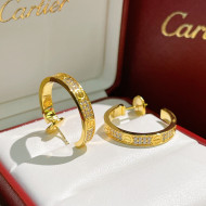 Cartier Love Earrings with Crystals CE32205 Gold 2022