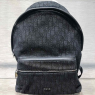 Dior Men's Large Voyage Backpack in Black Dior Oblique Jacquard 2019