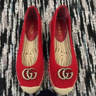 Gucci Crochet Espadrille Red 2018