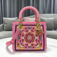 Dior Lady Dior Medium Bag in Pink In Lights Embroidery 2021