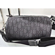 Dior Men's Roller Messenger Bag in Black Dior Oblique Jacquard 2019