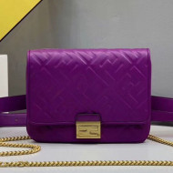 Fendi FF Lambskin Baguette Upside Down Belt Bag Purple 2019