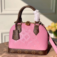 Louis Vuitton Alma BB in Pink Monogram Vernis Leather M90583 2020