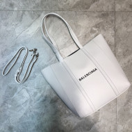 Balenciaga Everyday XS Small Tote Bag in White Grained Calfskin 2022 