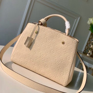 Louis Vuitton Montaigne MM Bag in Monogram Empreinte Embossed Leather M44061 Beige 2021