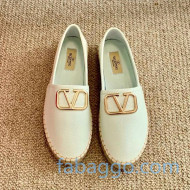 Valentino VLogo Leather Espadrilles White 2020