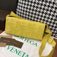 Bottega Veneta Wax Calfskin Crossbody Bag Yellow 2021