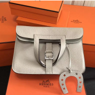 Hermes Halzan Togo Calfskin Leather Bag In Beige