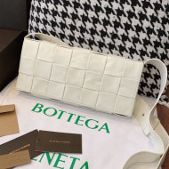 Bottega Veneta Wax Calfskin Crossbody Bag White 2021