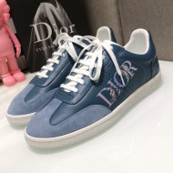 Dior Homme B01 Calfskin Suede Sneakers Blue 2021 01