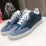 Dior Homme B01 Calfskin Suede Sneakers Blue 2021 02