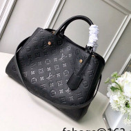 Louis Vuitton Montaigne MM Bag in Monogram Empreinte Embossed Leather M41048 Black 2021