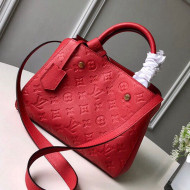 Louis Vuitton Montaigne BB Bag in Monogram Empreinte Embossed Leather M41053 Bright Red 2021