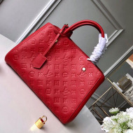 Louis Vuitton Montaigne MM Bag in Monogram Empreinte Embossed Leather M41048 Bright Red 2021