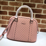 Gucci GG Leather Medium Top Handle Bag 449663 Pink 2020