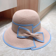 Dior Pastel Straw Bucket Hat Pink 2021