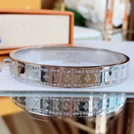 Louis Vuitton Monogram Bracelet Silver 2019