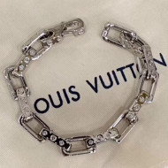 Louis Vuitton Monogram Silver Chain Bracelet M68242 2019