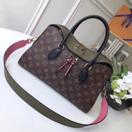 Louis Vuitton Monogram Canvas/Cafskin Tuileries Top Handle Bag M41455 Khaki 2017