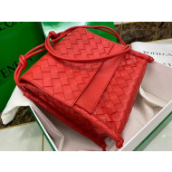 Bottega Veneta The Small Fold Crossbody Bag Red 2021