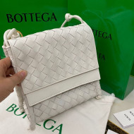 Bottega Veneta The Small Fold Crossbody Bag White 2021