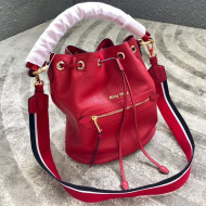 Miu Miu Leather Bucket Bag 5BE027 Red 2018