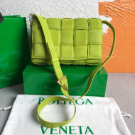 Bottega Veneta Padded Cassette Suede Medium Crossbody Messenger Bag Kiwi Green 2021