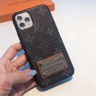 Louis Vuitton Monogram Canvas Patch iPhone Case Black 2021