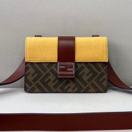 Fendi Men's Baguette Pouch Mini Bag Yellow Canvas 2021