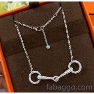 Hermes Crystal Necklace HN2081408 Silver 2020