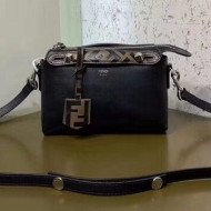 Fendi Leather Boston By The Way Mini Bag with FF Motif Black 2019