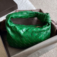 Bottega Veneta Mini BV Jodie Hobo Bag in Woven Lambskin Green 2020