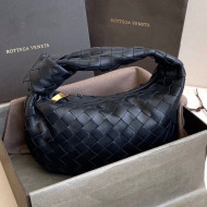 Bottega Veneta Mini BV Jodie Hobo Bag in Woven Lambskin Black 2020