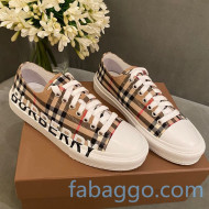 Burberry Classic Check Low-Top Sneakers with Side Logo 2020