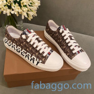 Burberry TB Canvas Low-Top Sneakers with Side Logo Brown 2020