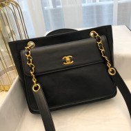 Chanel Lambskin Tote Bag with Long Strap AS6706 Black 2022 